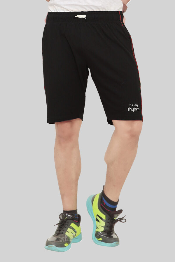 Buy Men Black Solid Knee Length Slim Fit Cotton Bermudas Shorts online in India at Apparel Bliss