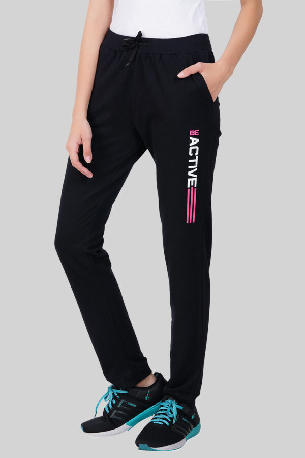 Women Charcoal Solid Full Length Track Pants With Side Pockets ...
